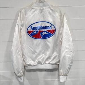 Aristo Jac Hilton Vintage White Satin Jacket Southbound Men's size Medium USA